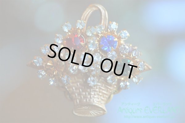 ミリアム ハスケル 花籠 ブローチ - アンティーク エバーランド