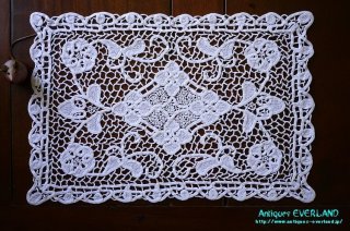 アンティークベルギー フランダースレース ドイリー 透かし