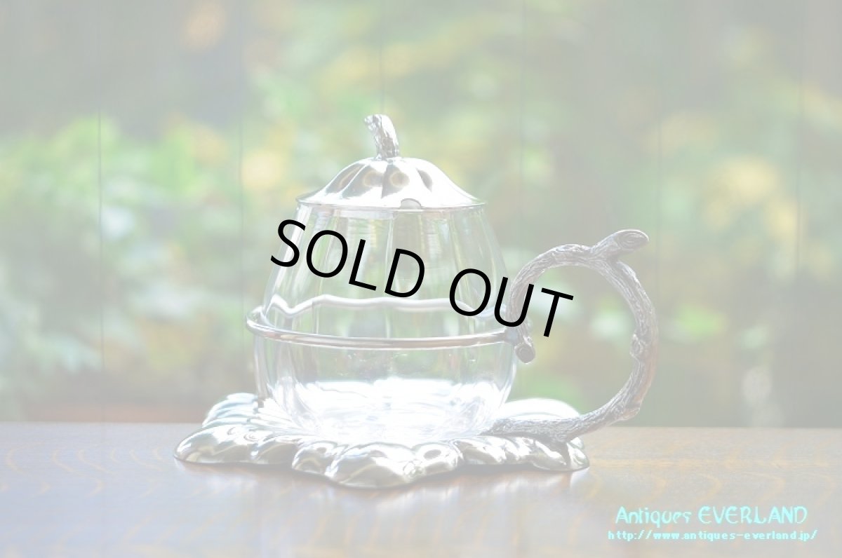 画像4: シルバー　ウォーカー＆ホール　ペアシェイプ ジャム ポット (4)