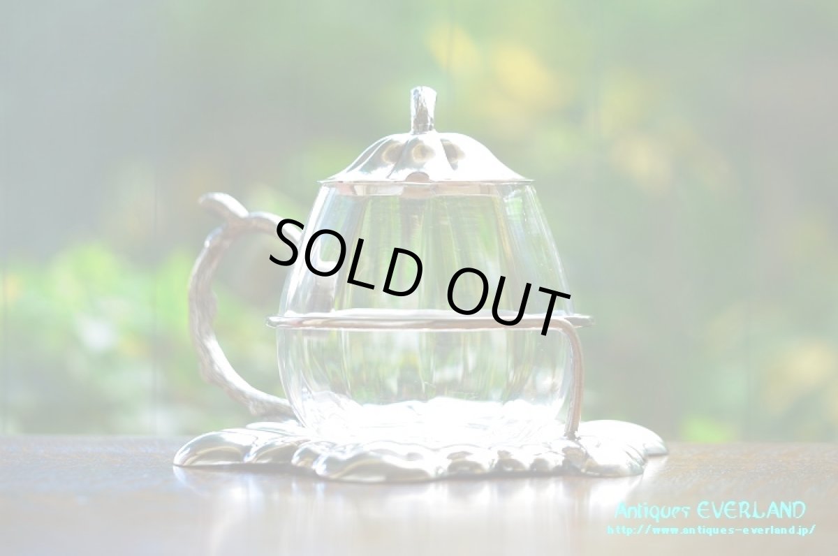 画像7: シルバー　ウォーカー＆ホール　ペアシェイプ ジャム ポット (7)