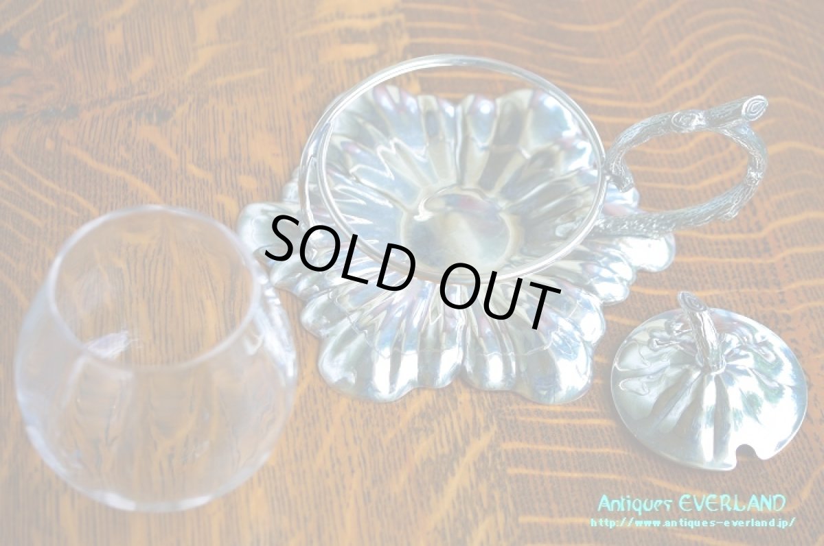 画像2: シルバー　ウォーカー＆ホール　ペアシェイプ ジャム ポット (2)