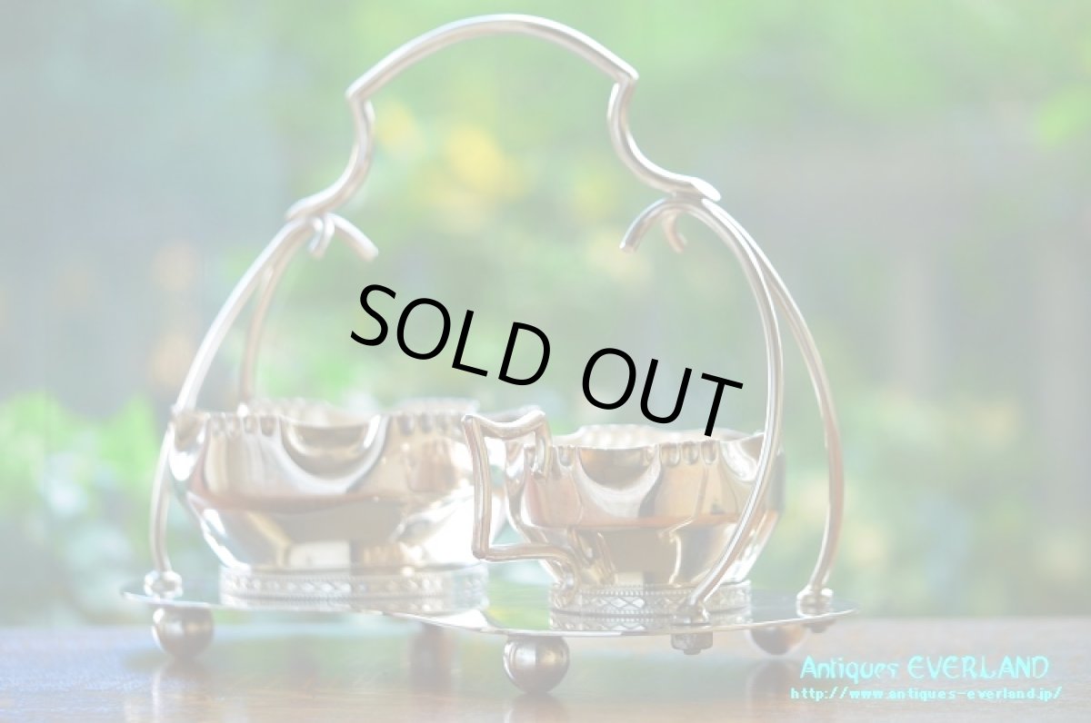 画像2: シルバー　ミルク＆シュガー セット　アーチハンドル (2)