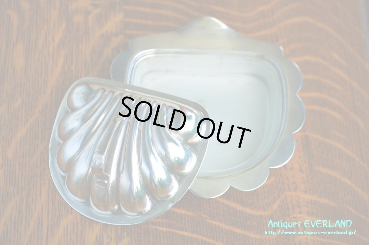 画像13: シルバー　バターディッシュ　シェル 貝殻　蓋付 (13)