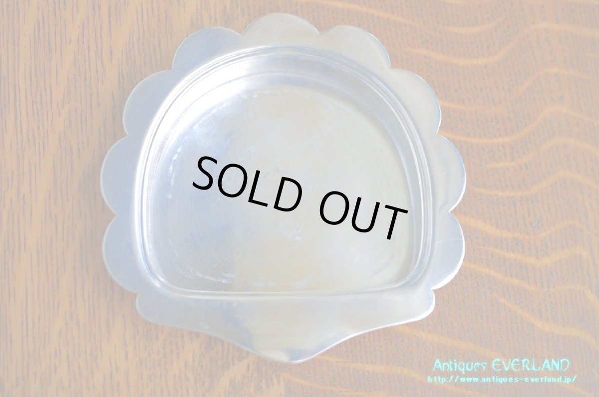 画像15: シルバー　バターディッシュ　シェル 貝殻　蓋付 (15)