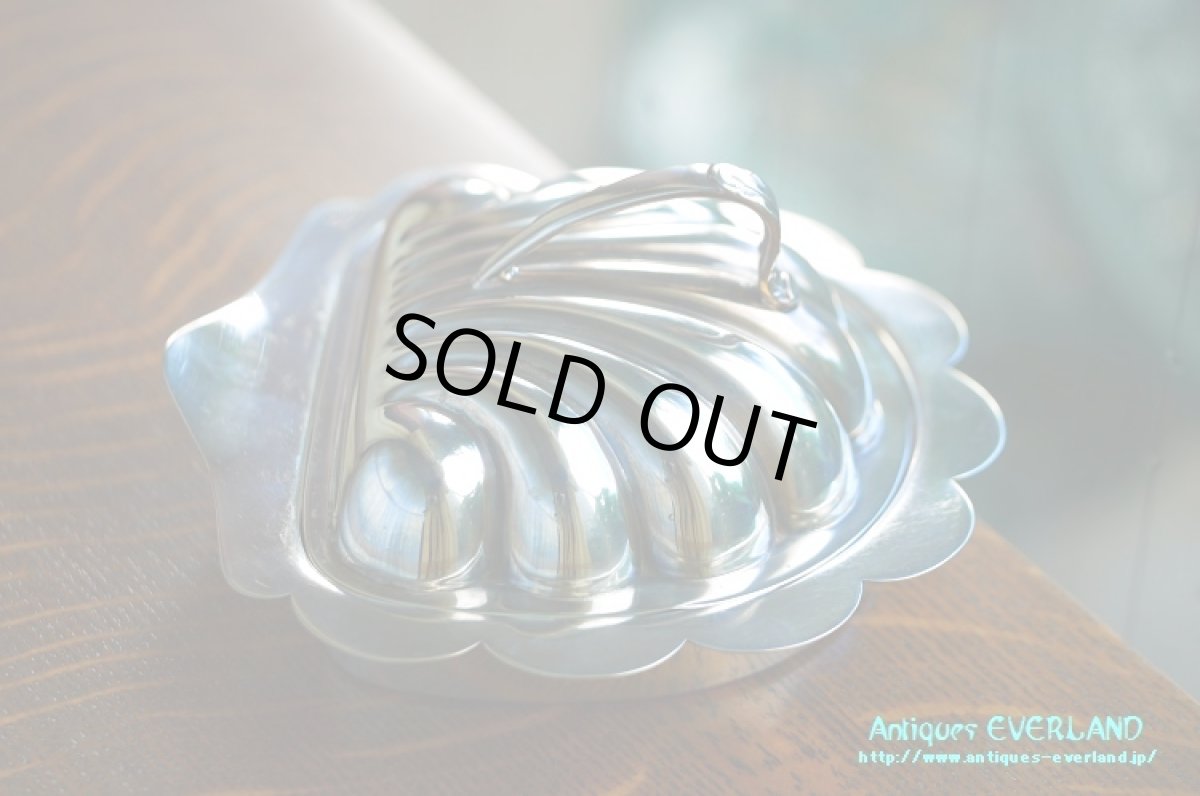 画像7: シルバー　バターディッシュ　シェル 貝殻　蓋付 (7)