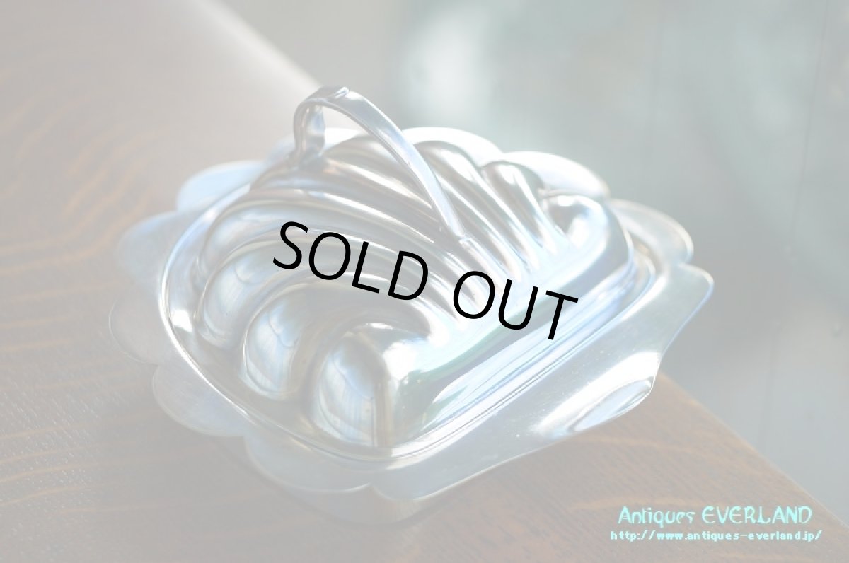 画像4: シルバー　バターディッシュ　シェル 貝殻　蓋付 (4)