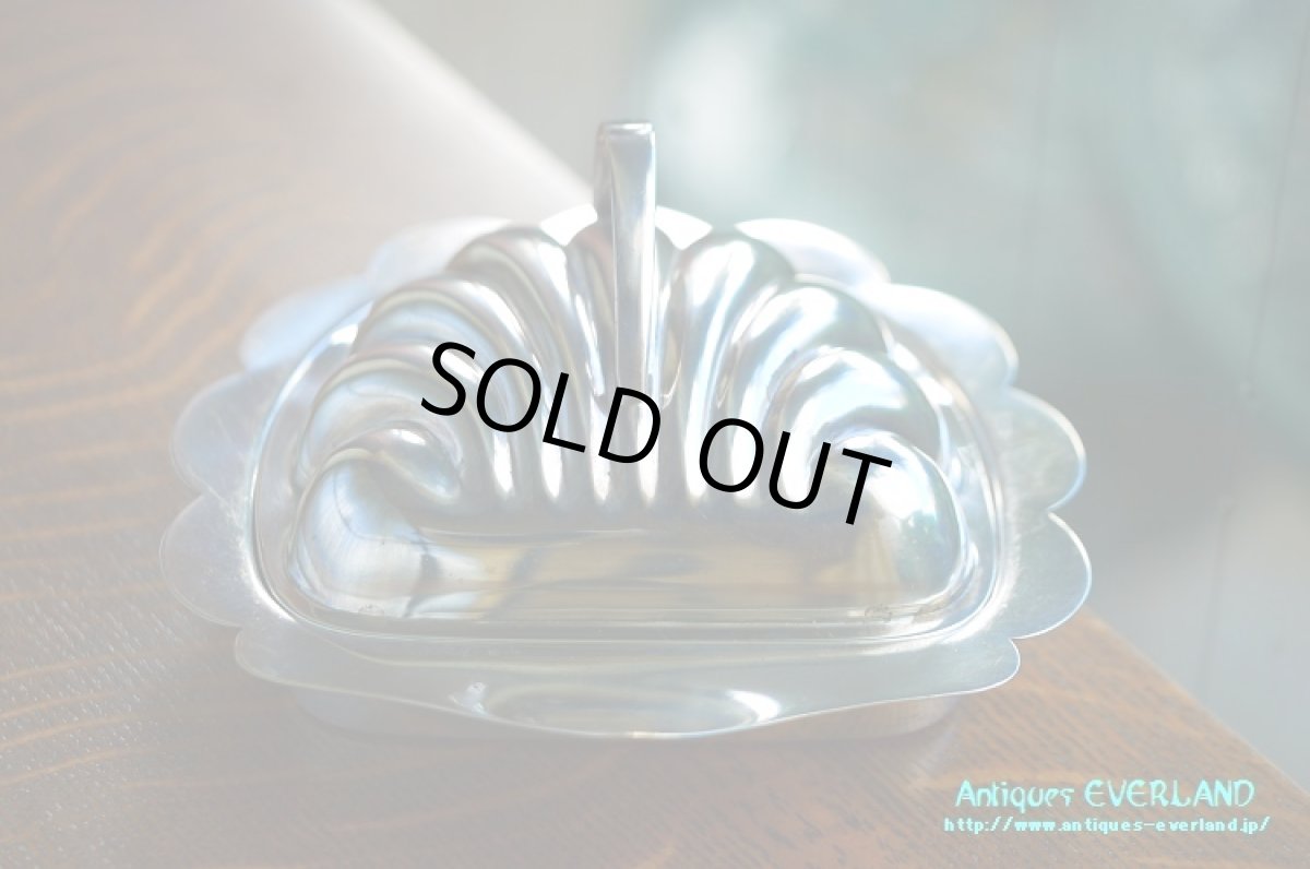 画像5: シルバー　バターディッシュ　シェル 貝殻　蓋付 (5)