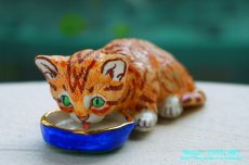 画像1: バジル・マシューズ　タビーキャット　子猫　フィギュリン　フィギュア　陶人形 (1)