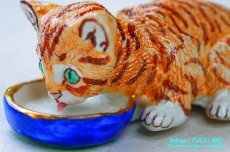 画像12: バジル・マシューズ　タビーキャット　子猫　フィギュリン　フィギュア　陶人形 (12)