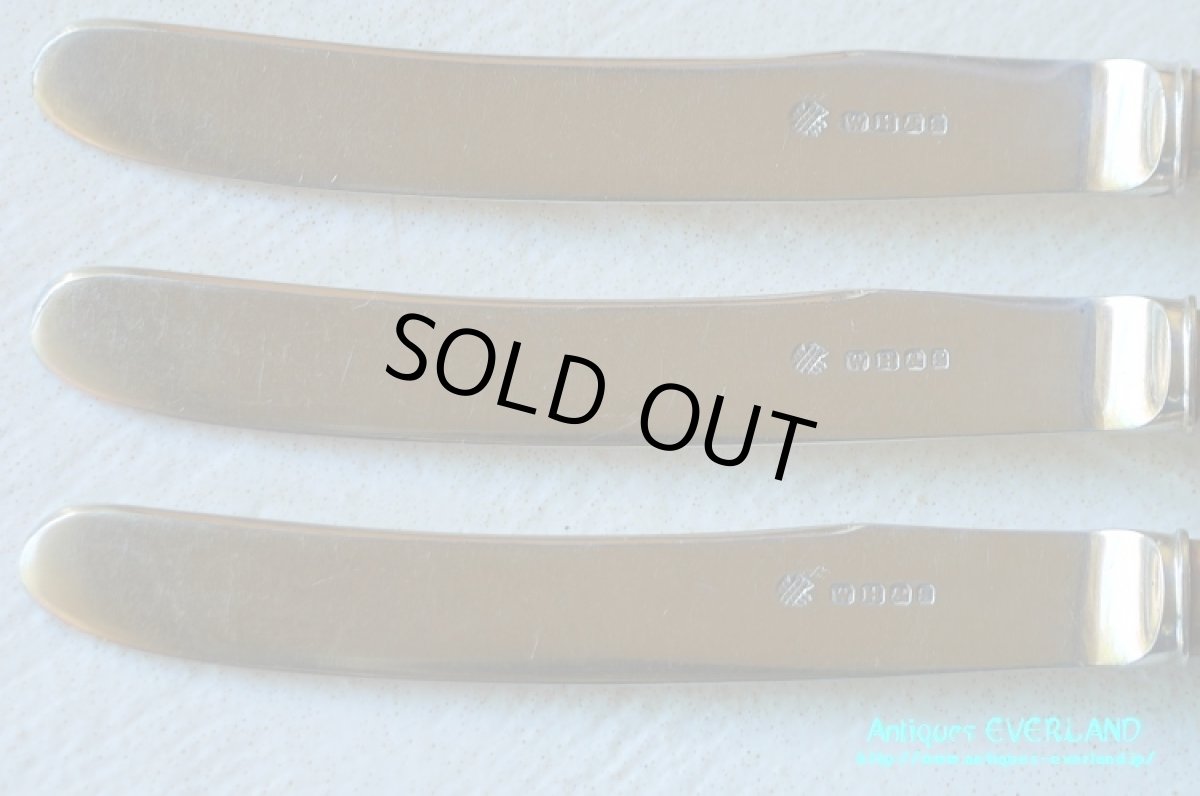 画像9: シルバー　William Hutton & Sons　ティーナイフ 6本セット　マザーオブパール　オリジナルボックス入り (9)