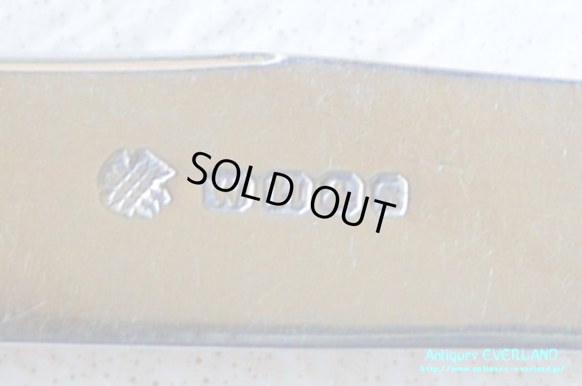 画像16: シルバー　William Hutton & Sons　ティーナイフ 6本セット　マザーオブパール　オリジナルボックス入り (16)