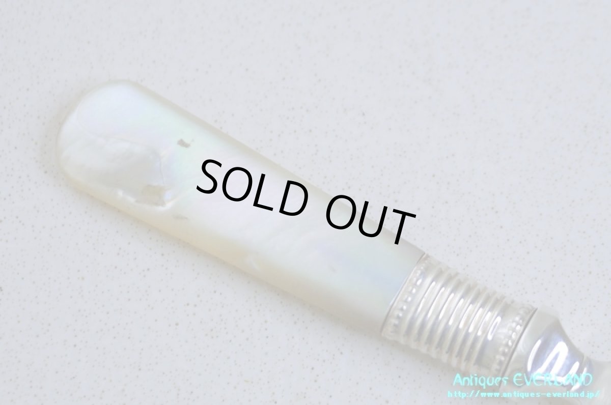 画像7: シルバー　ジャムスプーン　マザーオブパール　スカラップ (7)