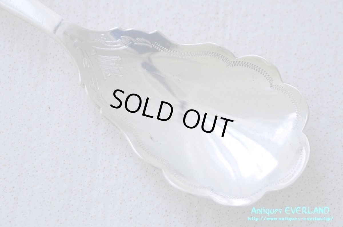 画像2: シルバー　ジャムスプーン　マザーオブパール　スカラップ (2)