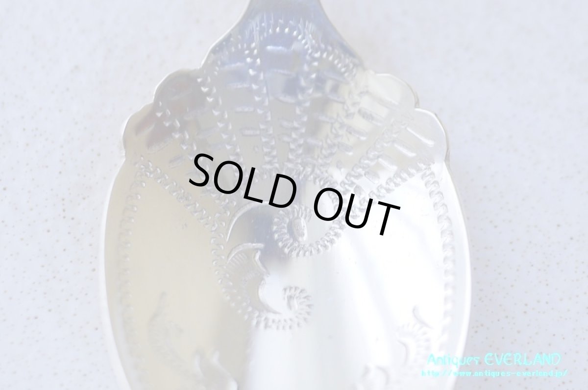 画像6: シルバー　ジャムスプーン　マザーオブパール　ロカイユ (6)