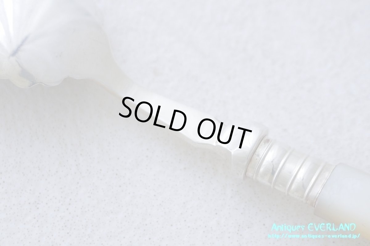 画像11: シルバー　ジャムスプーン　マザーオブパール　ロカイユ (11)