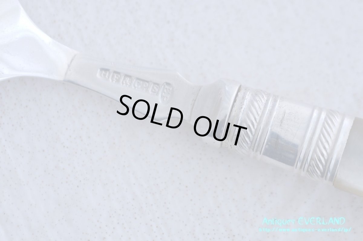 画像9: シルバー　Harrison Fisher　ジャムスプーン　マザーオブパール (9)