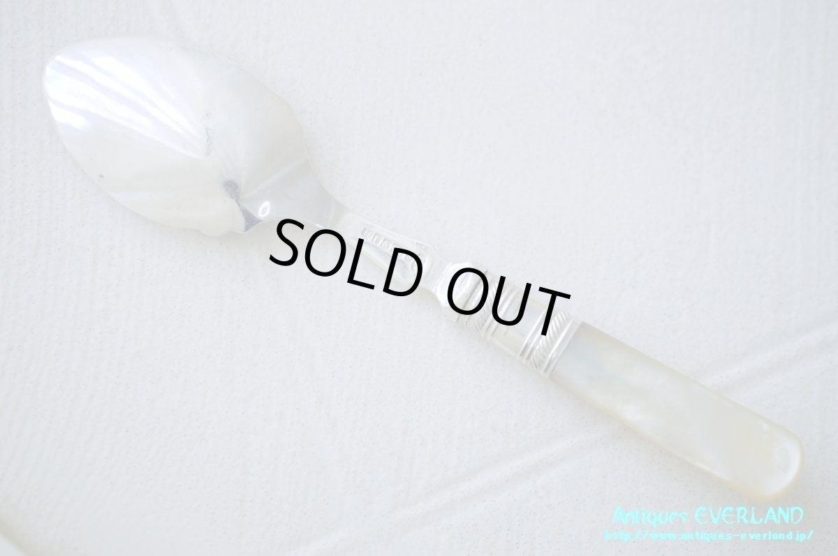 画像7: シルバー　Harrison Fisher　ジャムスプーン　マザーオブパール (7)