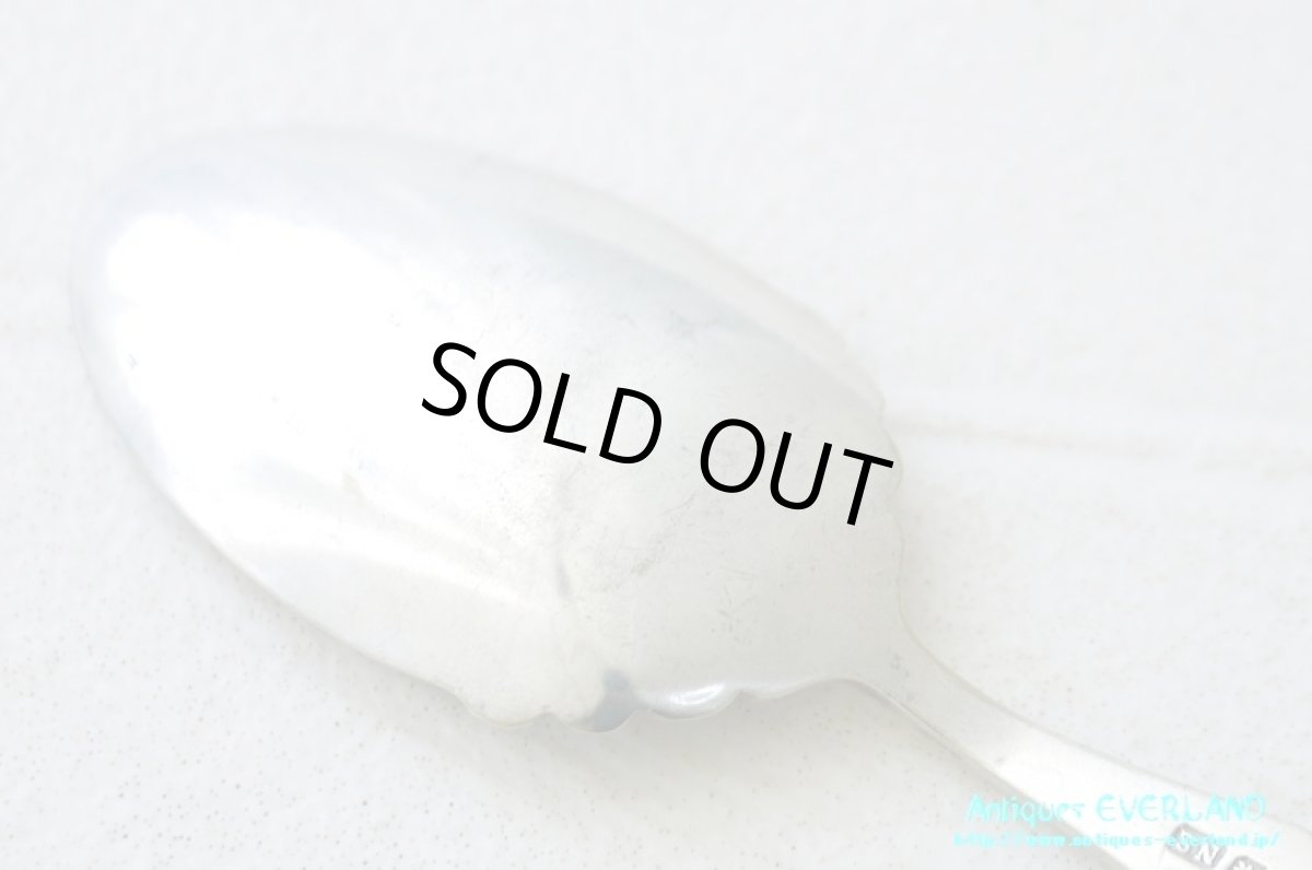 画像9: シルバー　ジャムスプーン　マザーオブパール　花籠 (9)