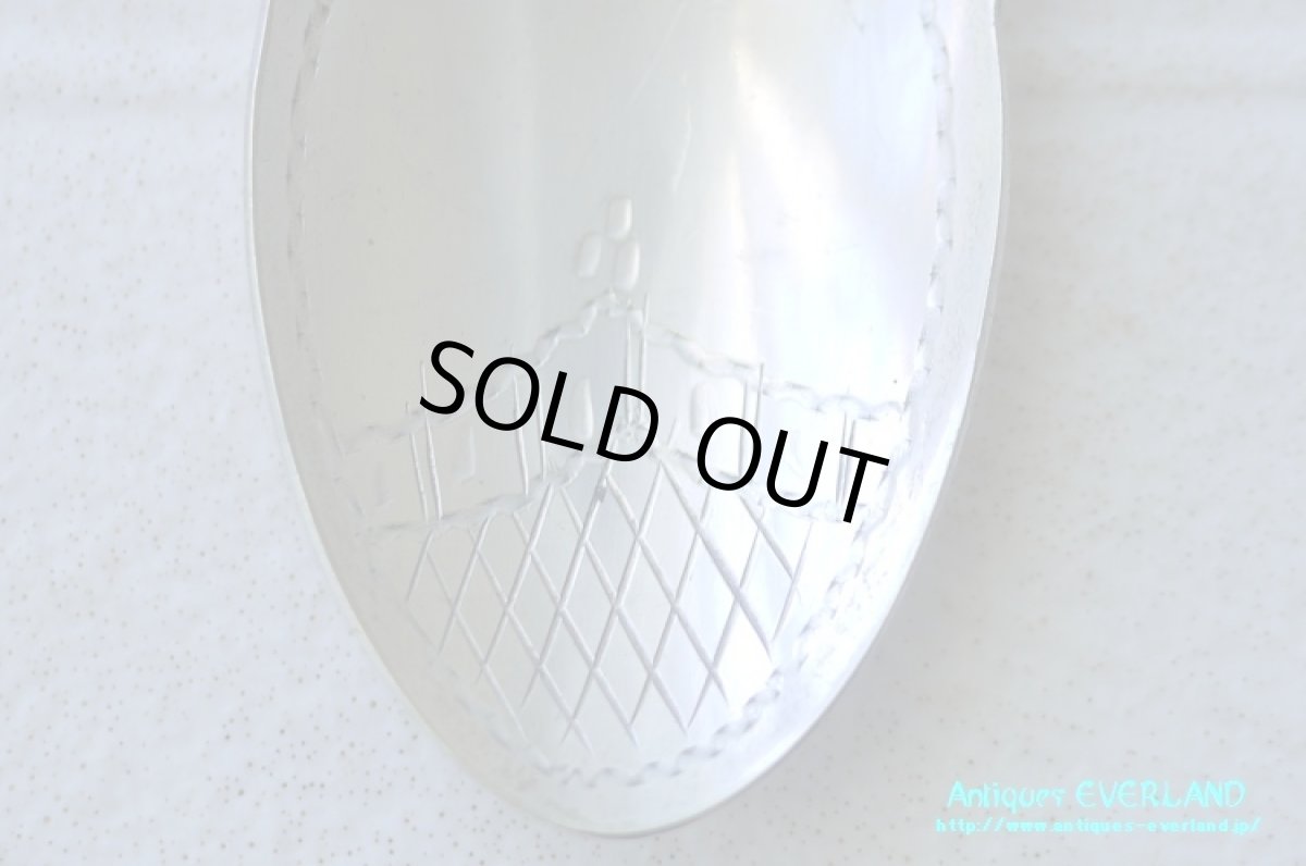 画像3: シルバー　ジャムスプーン　マザーオブパール　花籠 (3)