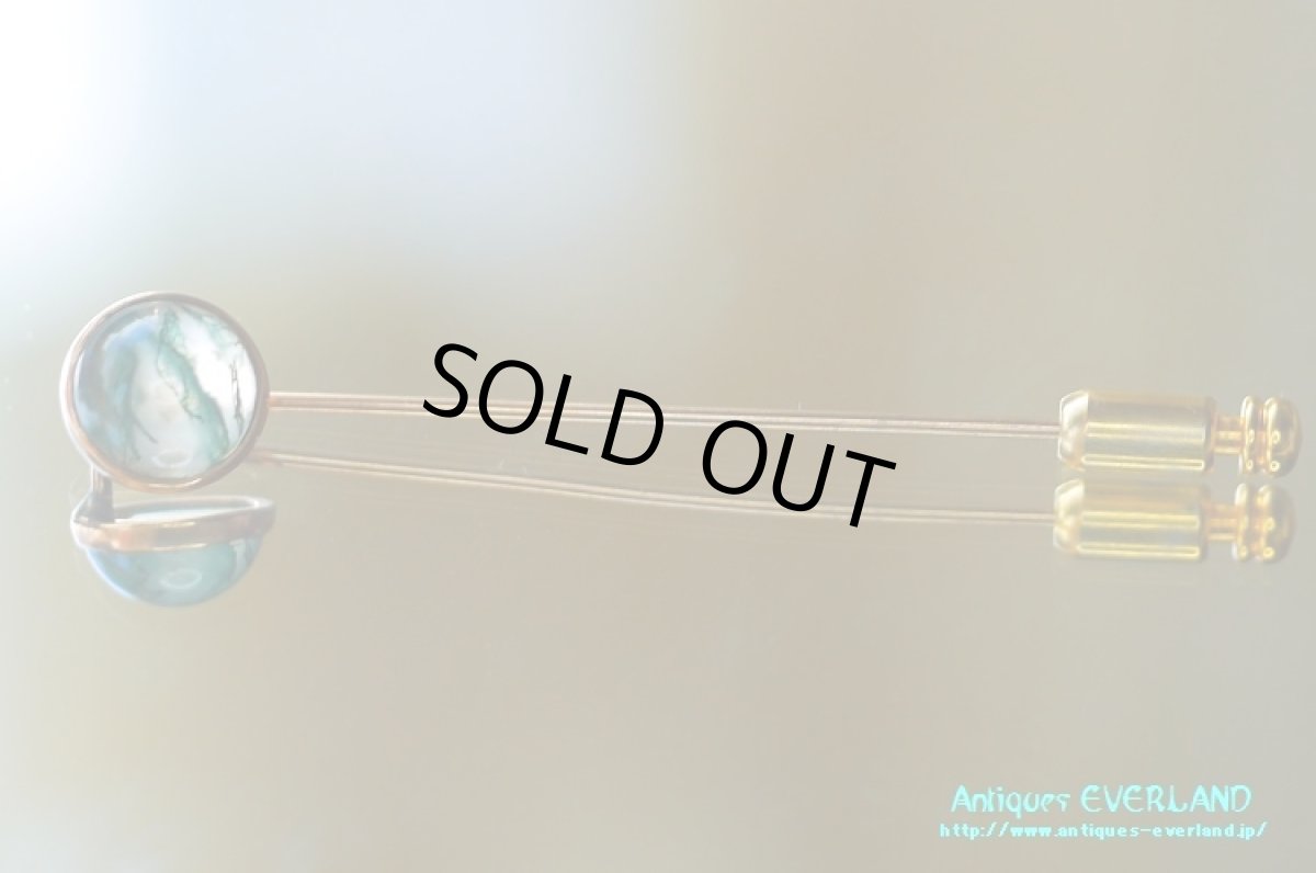 画像2: ピンブローチ モスアゲート (2)