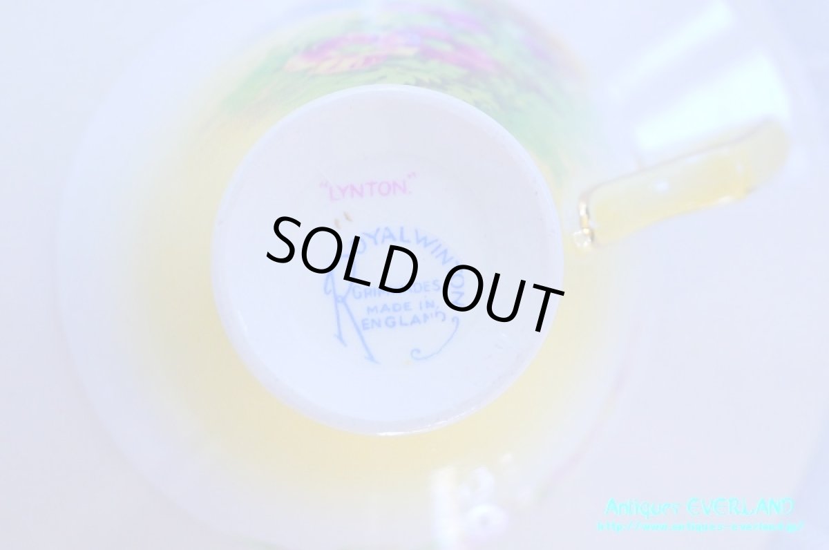 画像13: ロイヤル・ウイントン　カップ&ソーサー　Lynton　リントン　オールド ローズ (13)