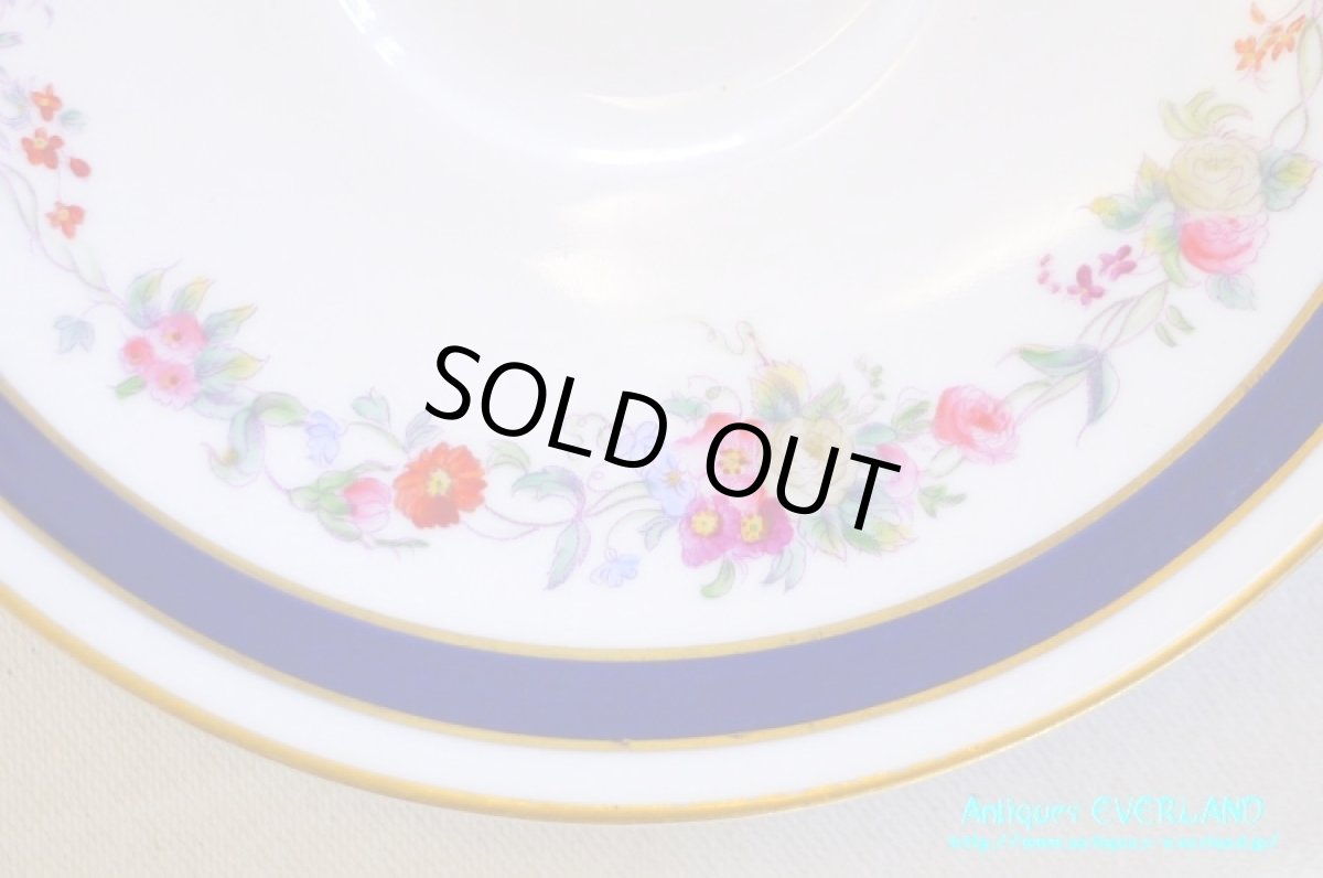 画像15: ロイヤル・ウースター　ダブルソーサー　ガーランド　ネイビーライン (15)