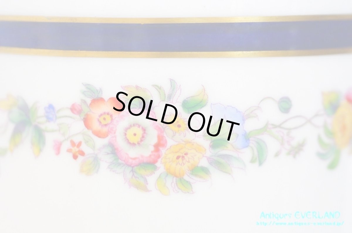 画像8: ロイヤル・ウースター　ダブルソーサー　ガーランド　ネイビーライン (8)