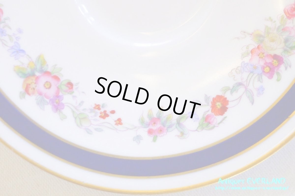 画像17: ロイヤル・ウースター　ダブルソーサー　ガーランド　ネイビーライン (17)