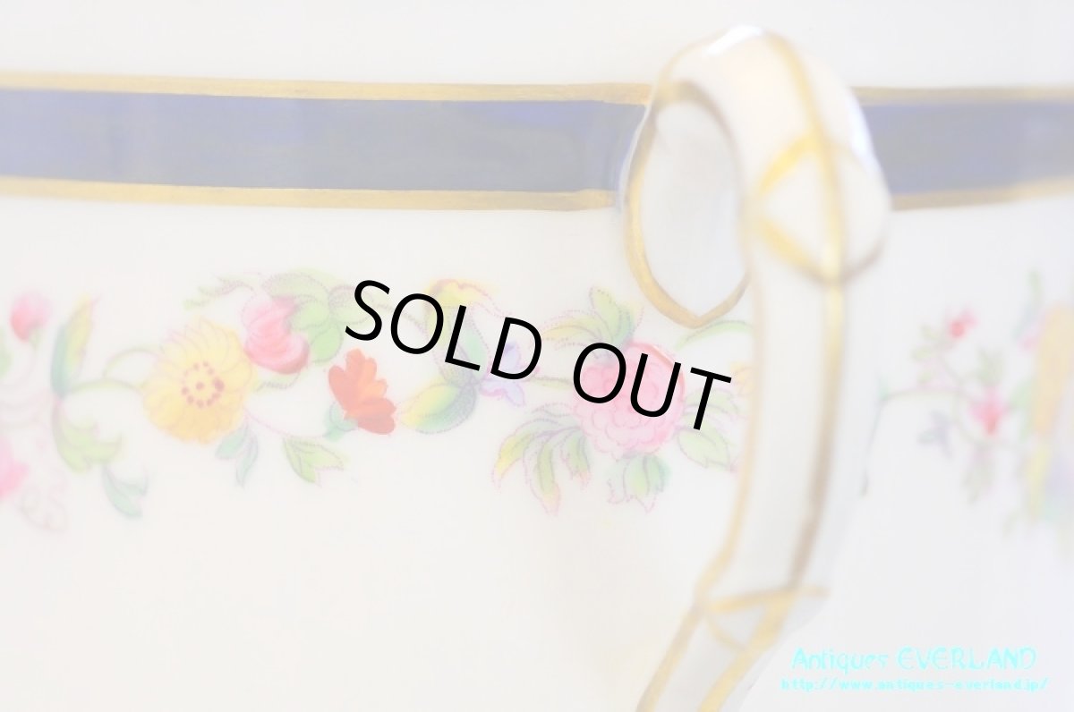 画像12: ロイヤル・ウースター　ダブルソーサー　ガーランド　ネイビーライン (12)