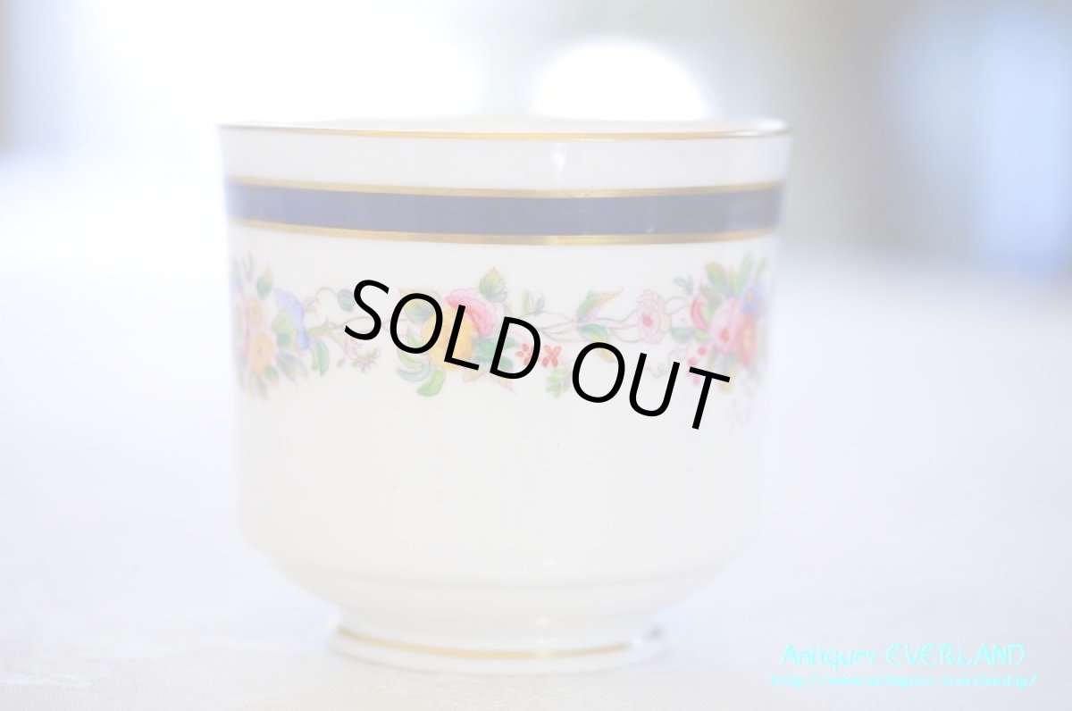 画像6: ロイヤル・ウースター　ダブルソーサー　ガーランド　ネイビーライン (6)