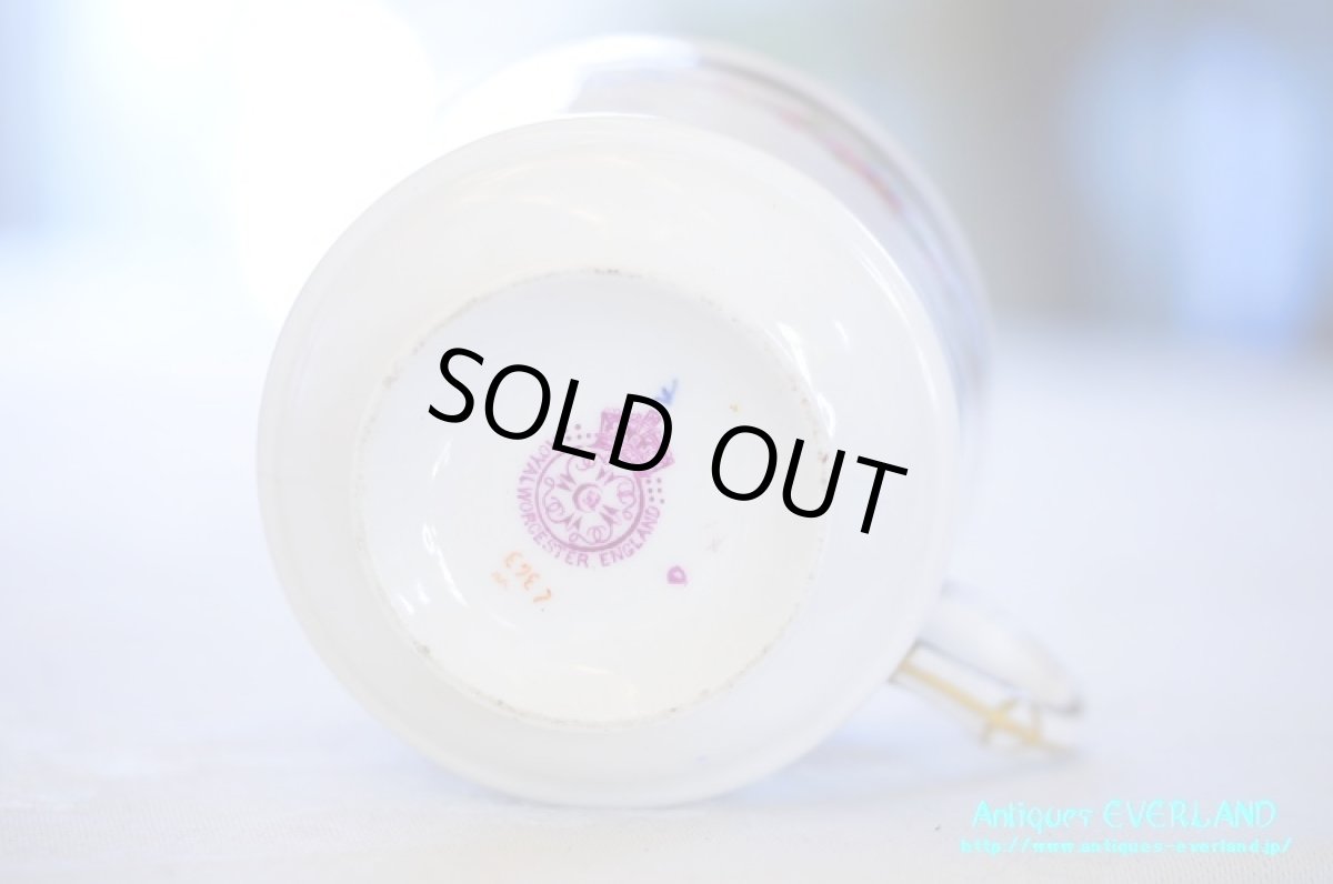 画像13: ロイヤル・ウースター　ダブルソーサー　ガーランド　ネイビーライン (13)