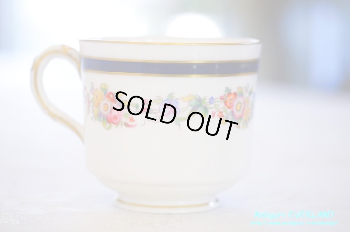 画像5: ロイヤル・ウースター　ダブルソーサー　ガーランド　ネイビーライン (5)