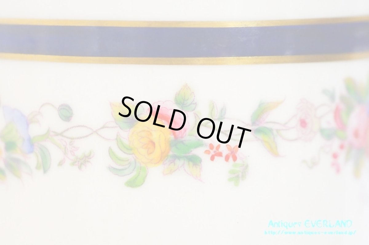 画像11: ロイヤル・ウースター　ダブルソーサー　ガーランド　ネイビーライン (11)