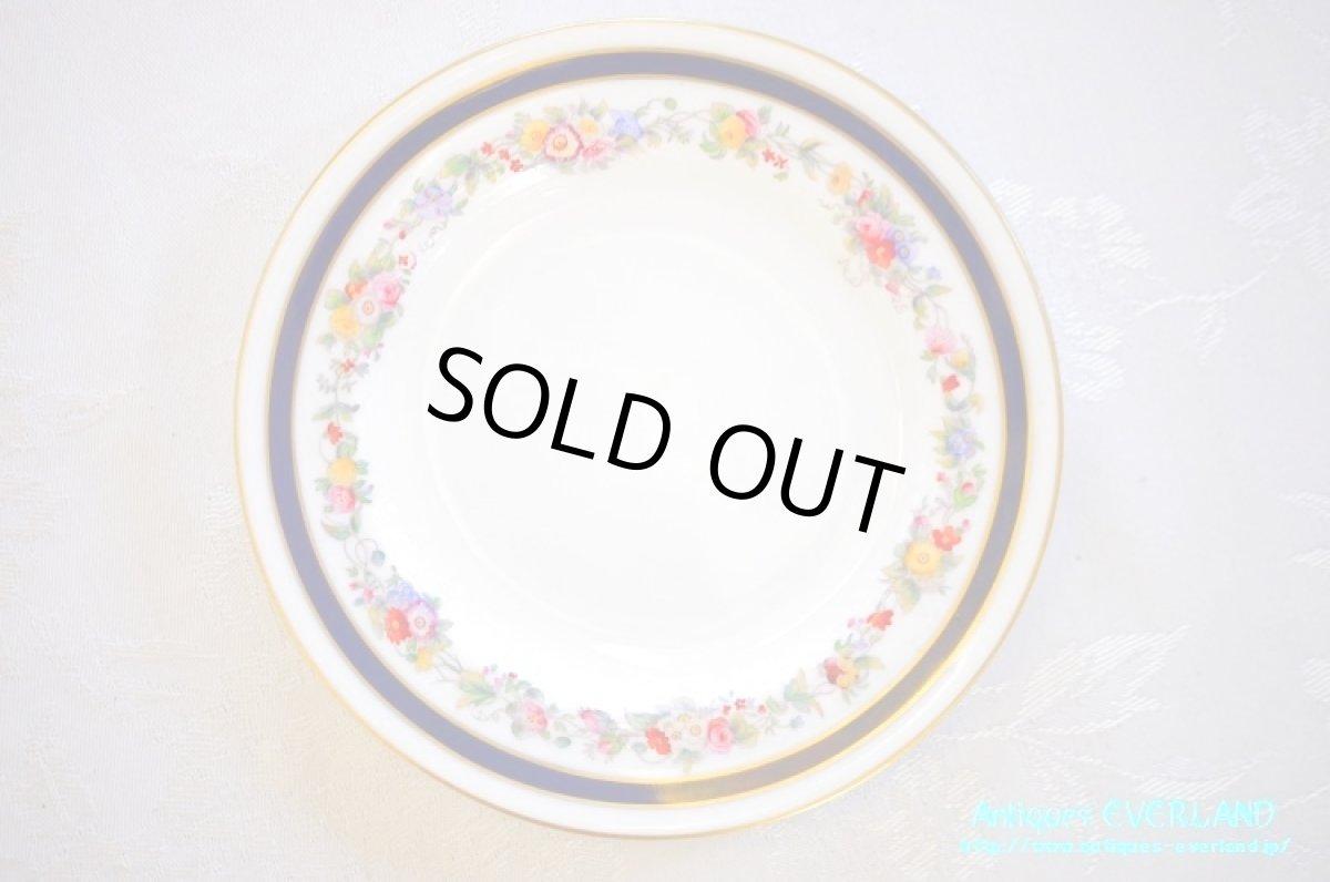 画像18: ロイヤル・ウースター　ダブルソーサー　ガーランド　ネイビーライン (18)