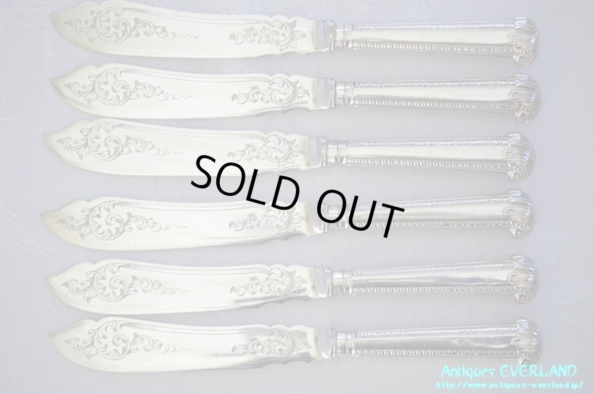 画像9: シルバー　マッピン&ウェッブ　フィッシュカトラリー 12組　オリジナルボックス入り (9)