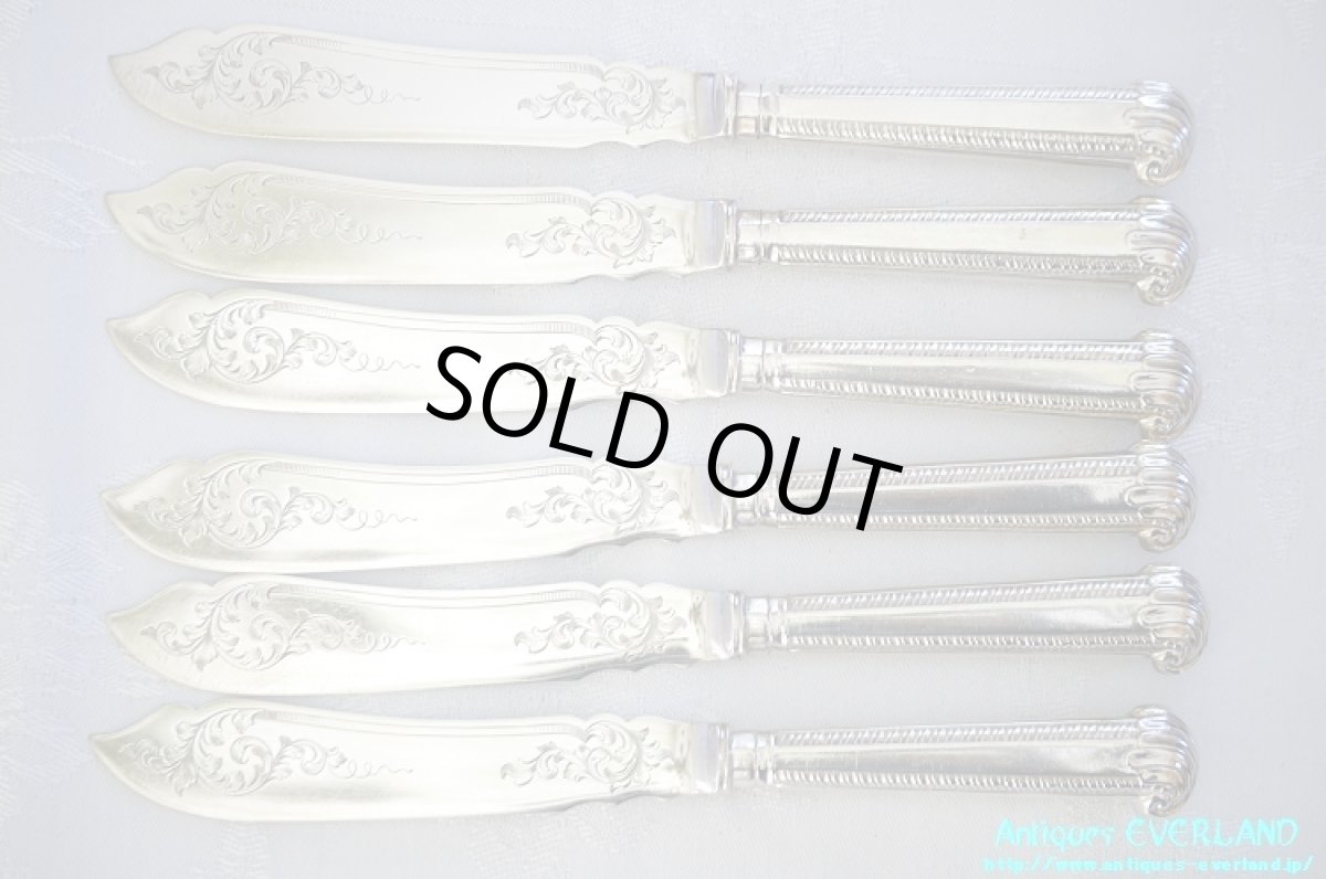 画像4: シルバー　マッピン&ウェッブ　フィッシュカトラリー 12組　オリジナルボックス入り (4)