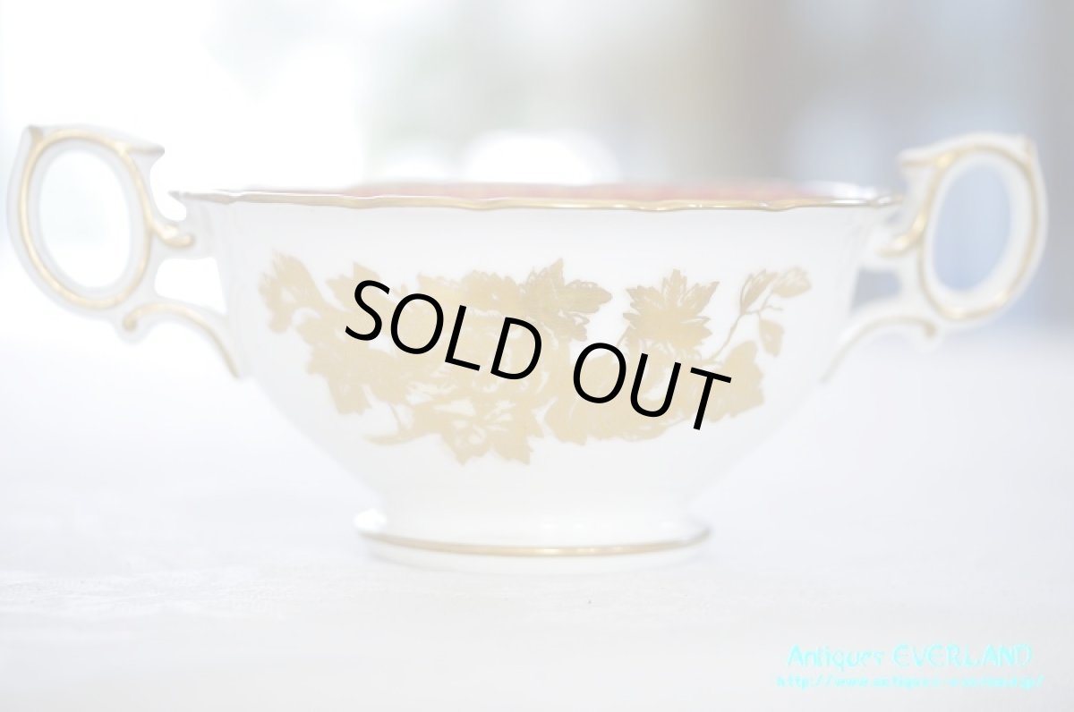 画像4: ウェッジウッド　トンキン ルビー　コンソメ カップ&ソーサー セット (4)