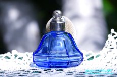 画像3: フランス　コーンフラワーブルー ガラス　香水瓶　パーフュームボトル　 (3)