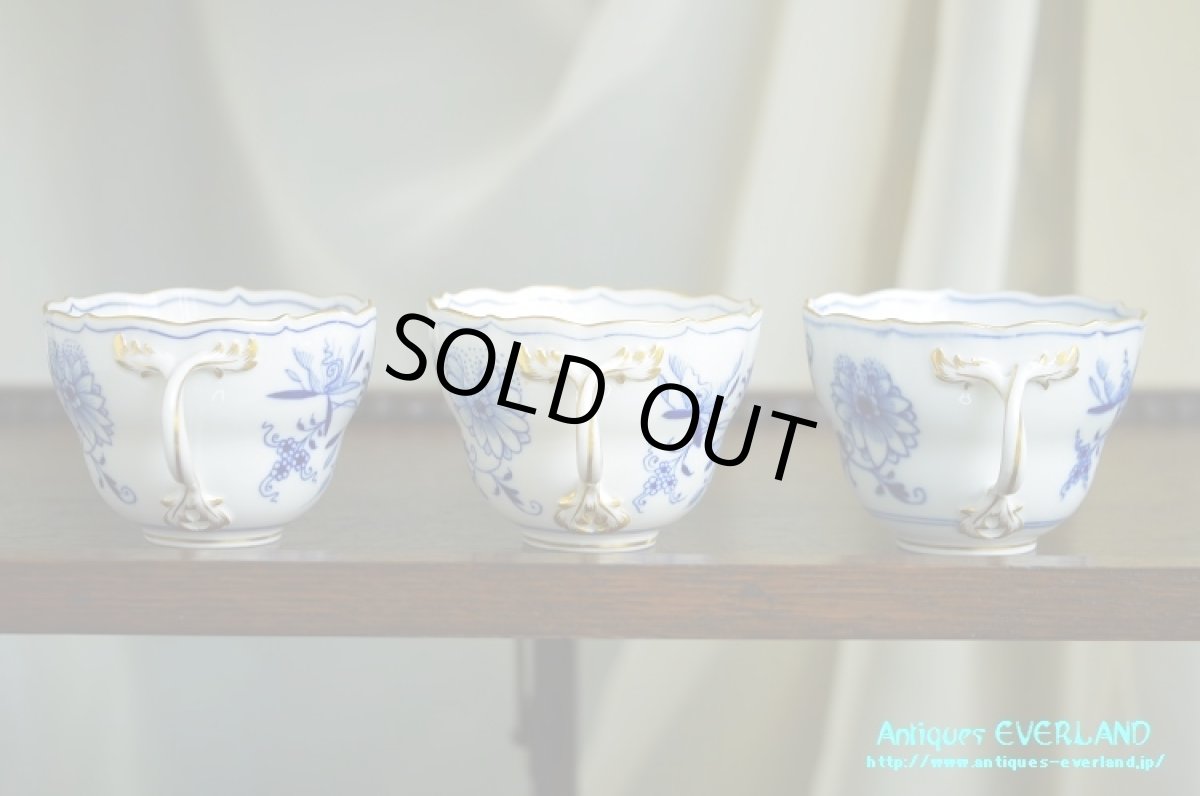 画像3: マイセン　ブルー オニオン　カップ&ソーサー　6客セット (3)