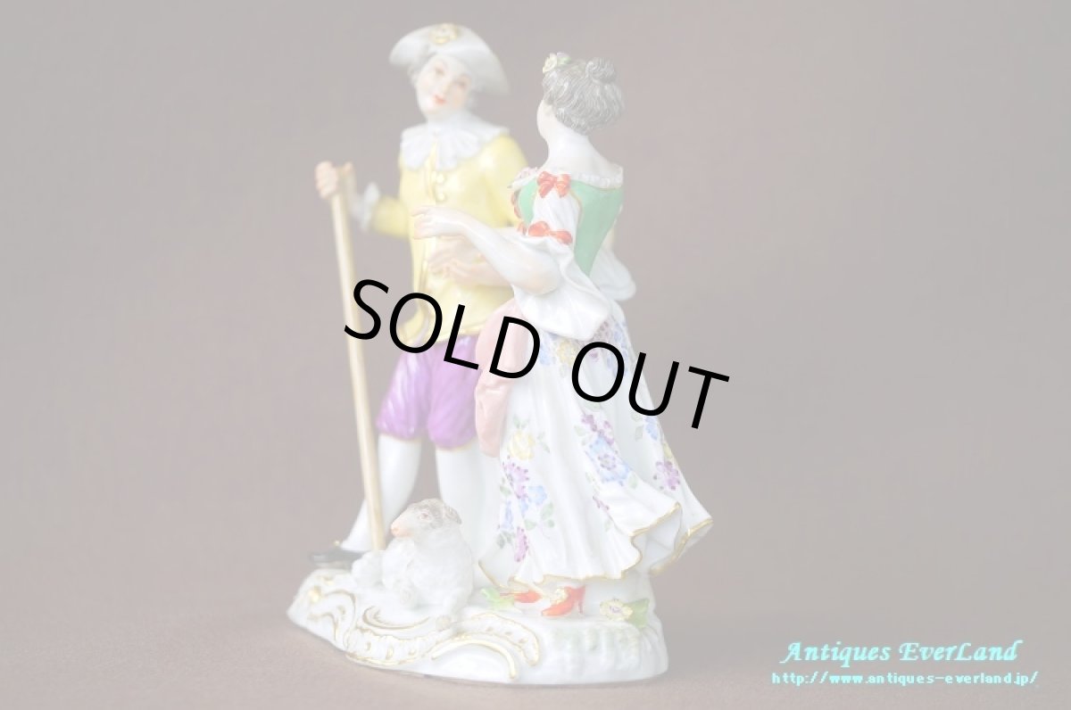 画像3: マイセン　羊飼いの恋人達　Shepherd Lovers　陶人形　専用箱入 (3)