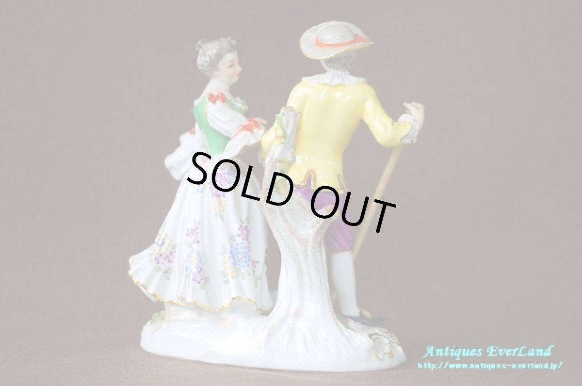 画像7: マイセン　羊飼いの恋人達　Shepherd Lovers　陶人形　専用箱入 (7)