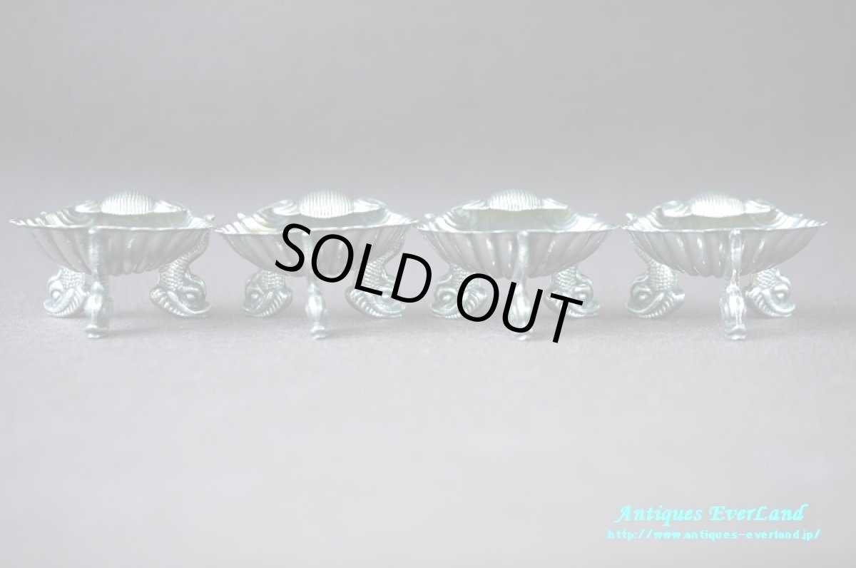 画像7: シルバー ソルトディッシュ シェル 貝型 オリジナルボックス入り (7)