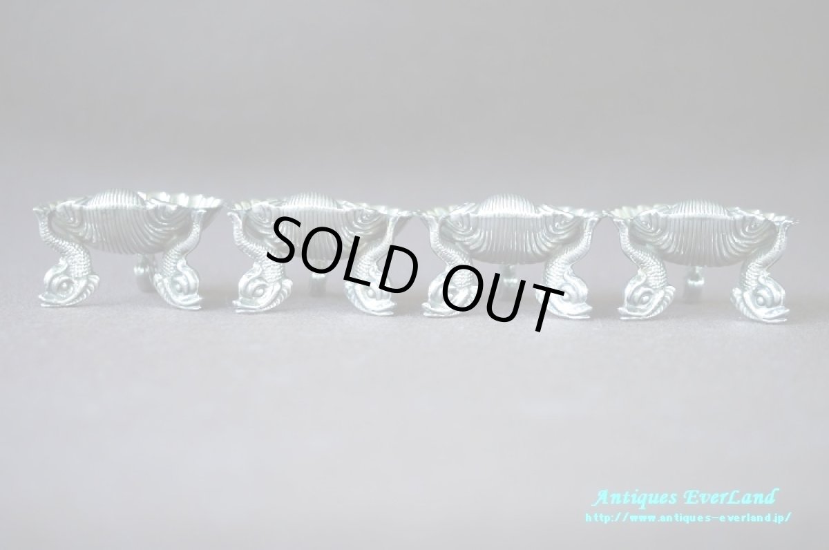 画像9: シルバー ソルトディッシュ シェル 貝型 オリジナルボックス入り (9)