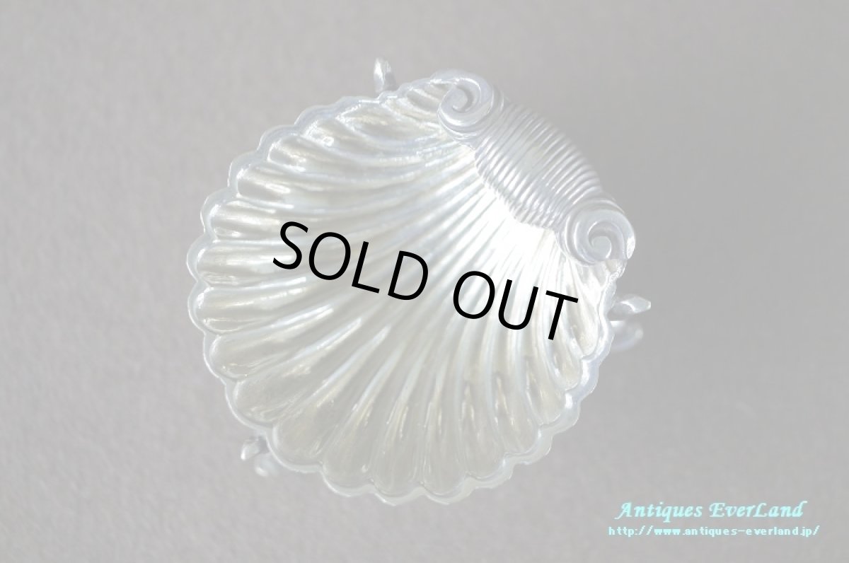 画像10: シルバー ソルトディッシュ シェル 貝型 オリジナルボックス入り (10)