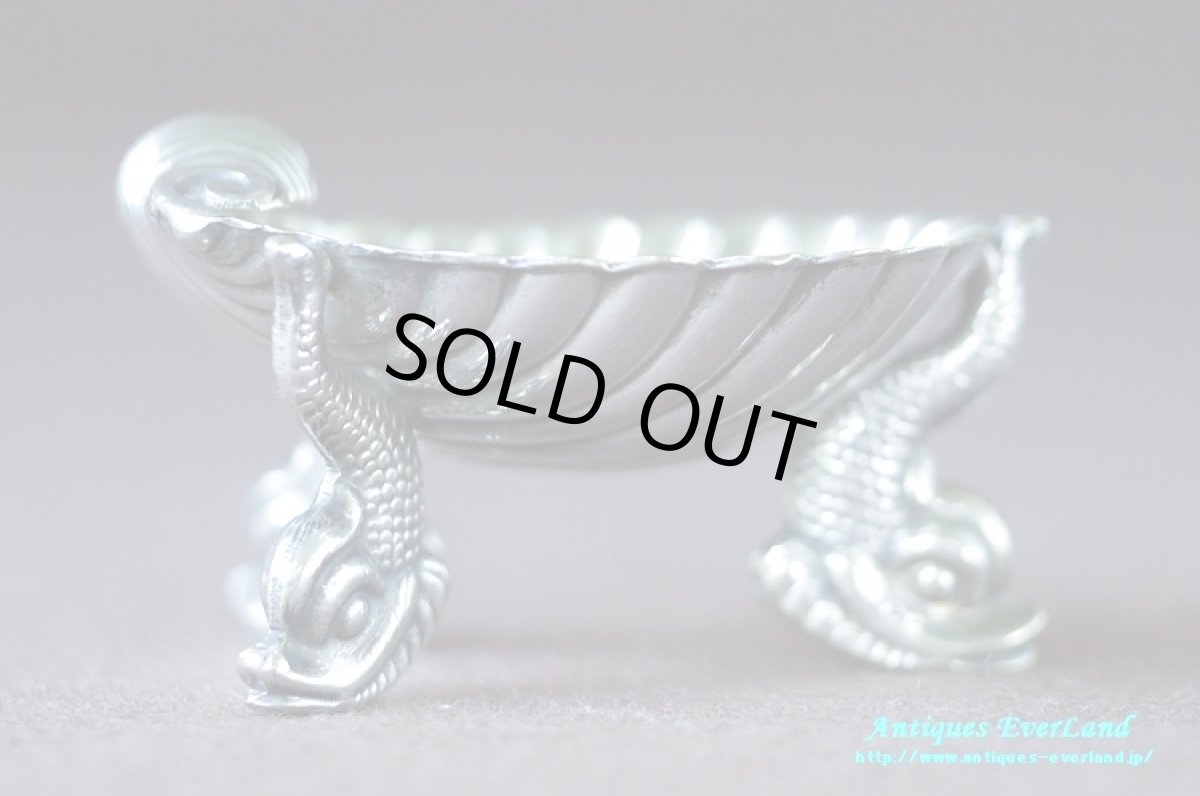 画像16: シルバー ソルトディッシュ シェル 貝型 オリジナルボックス入り (16)