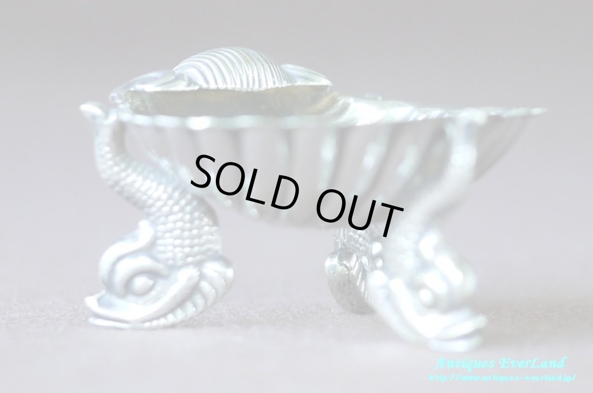 画像17: シルバー ソルトディッシュ シェル 貝型 オリジナルボックス入り (17)