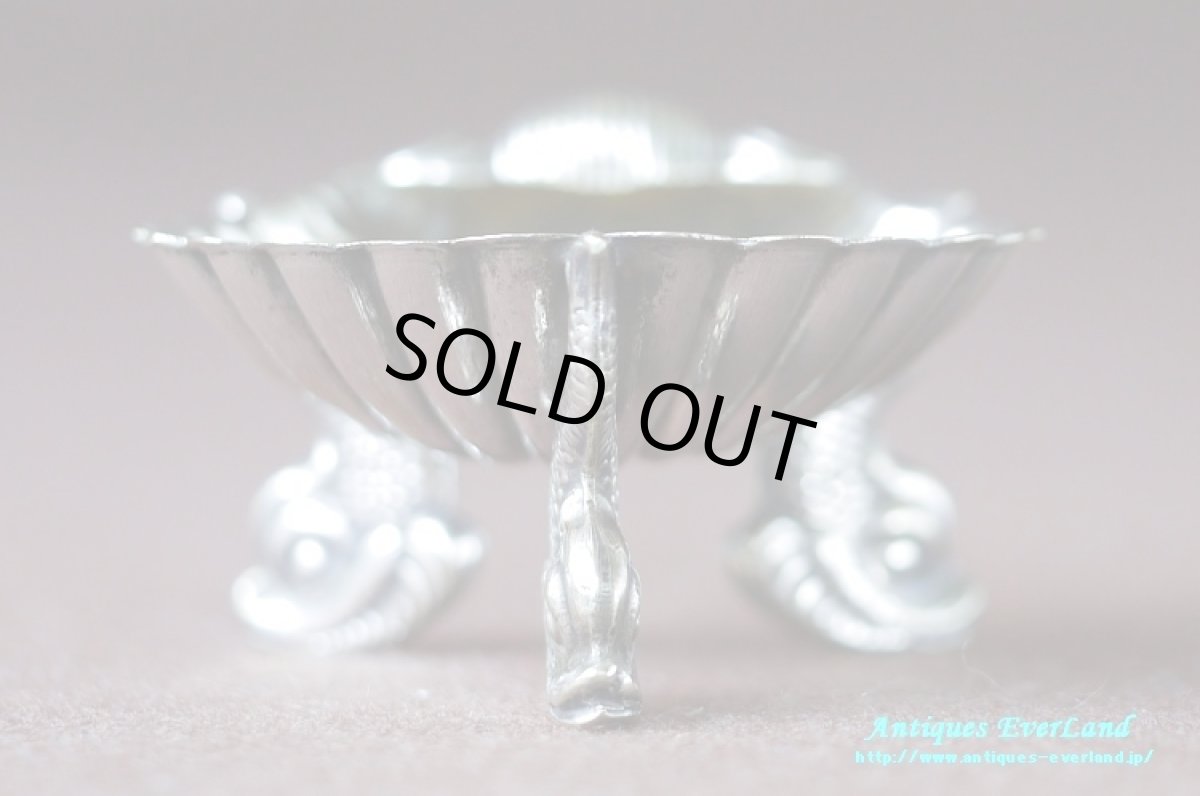 画像13: シルバー ソルトディッシュ シェル 貝型 オリジナルボックス入り (13)