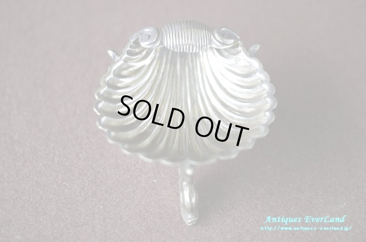 画像11: シルバー ソルトディッシュ シェル 貝型 オリジナルボックス入り (11)