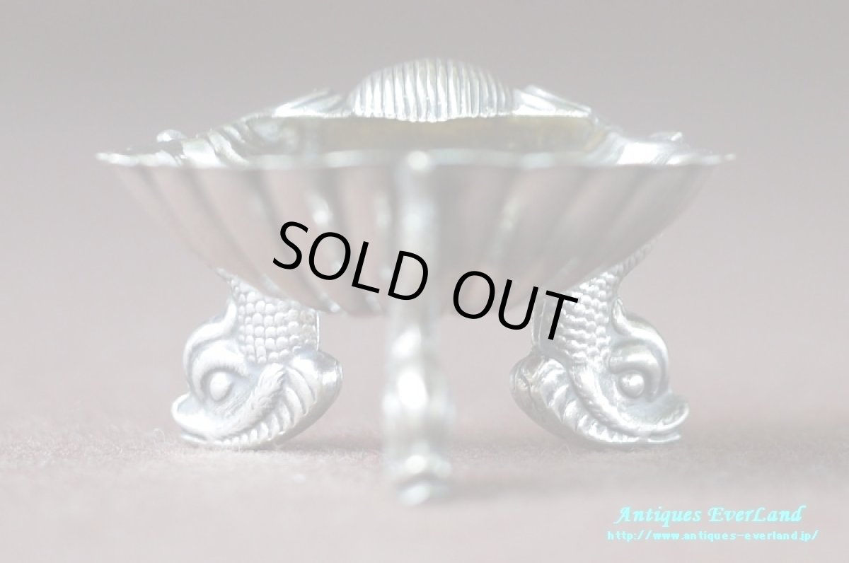 画像12: シルバー ソルトディッシュ シェル 貝型 オリジナルボックス入り (12)