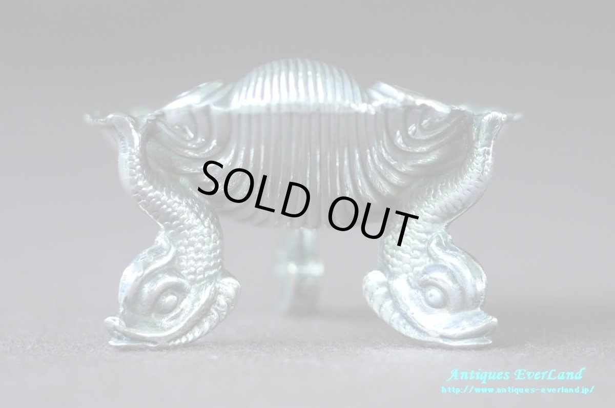 画像15: シルバー ソルトディッシュ シェル 貝型 オリジナルボックス入り (15)